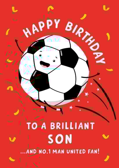 Football Birthday Card Son - Man United created by Macie Dot Doodles