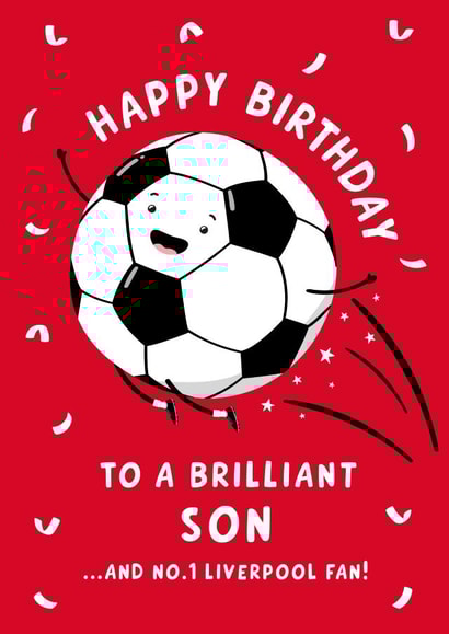 Football Birthday Card Son - Liverpool created by Macie Dot Doodles