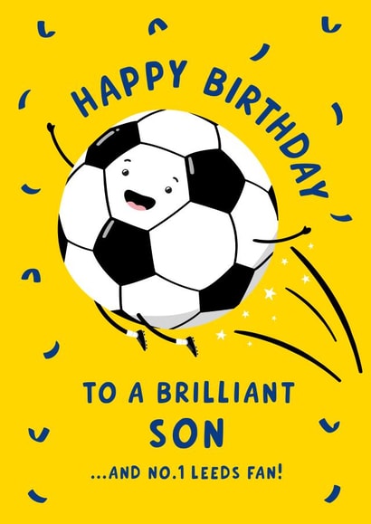 Football Birthday Card Son - Leeds created by Macie Dot Doodles