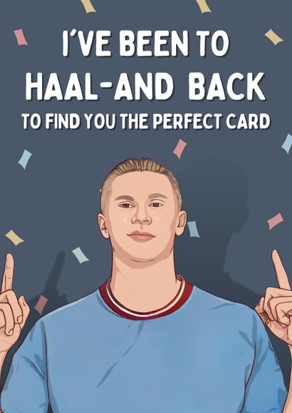Erling Haaland Birthday card created by Original Fox Cards