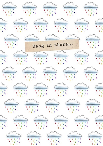 Hang In There Rainbow Clouds Card created by Watercolour Sky 