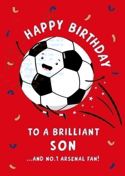 Football Birthday Card Son - Arsenal created by Macie Dot Doodles