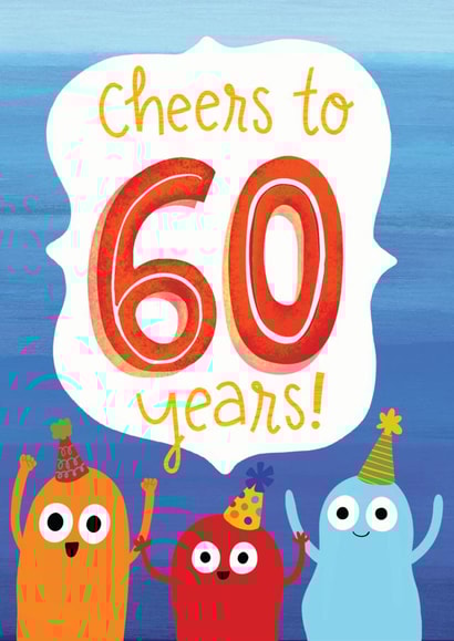 Cute 60th Birthday card created by Fox Card Co