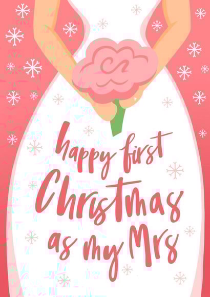 Romantic First Christmas as My Wife Xmas Card created by Running with Scissors