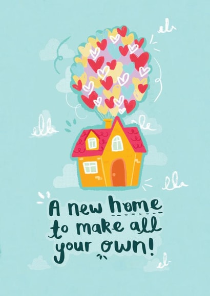 Cute Rhyme New Home Card - UP - A New Home To Make All Your Own created by Rachel Suzanne