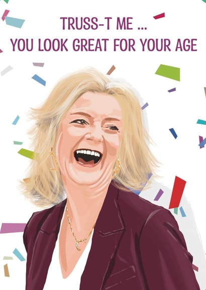 Liz Truss Birthday Card created by Replay Prints