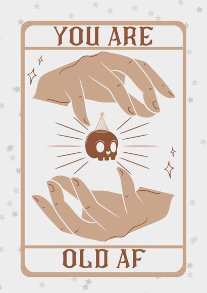 Tarot Funny Birthday Card, Magic, Witchy, Old created by Georgia Akers