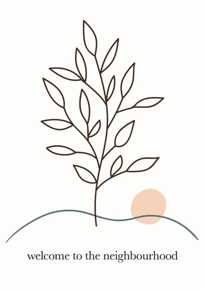 welcome to the neighbourhood elemental leaf sunset new neighbor created by Open Space Collective