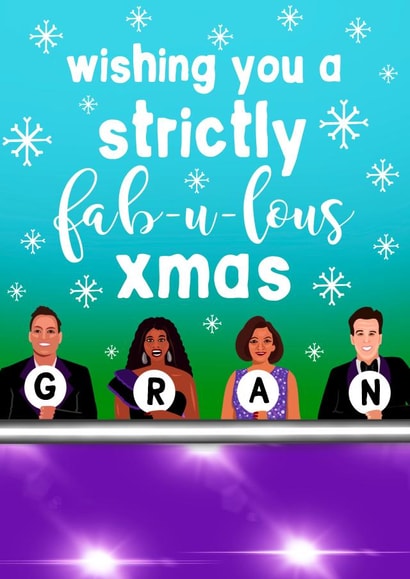 Funny Strictly Come Dancing Christmas a card for Gran created by Running with Scissors