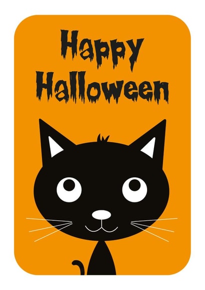 Happy Halloween Black Cat created by Stripey Cats