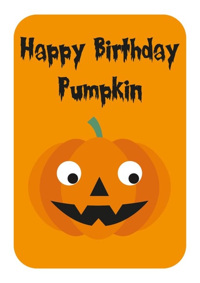 Happy Birthday Pumpkin created by Stripey Cats