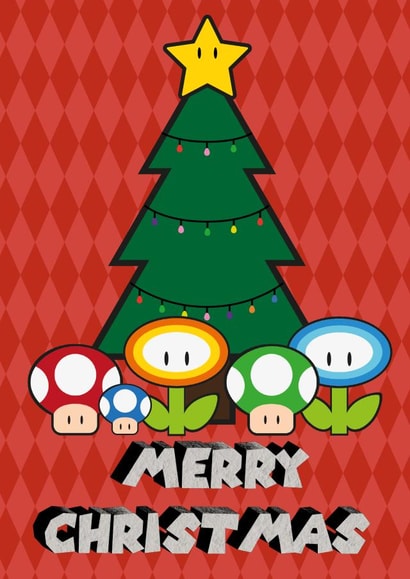 Mario Christmas Card created by Moonlight Designs