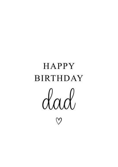 Happy Birthday Dad Card created by Kalm Lettering