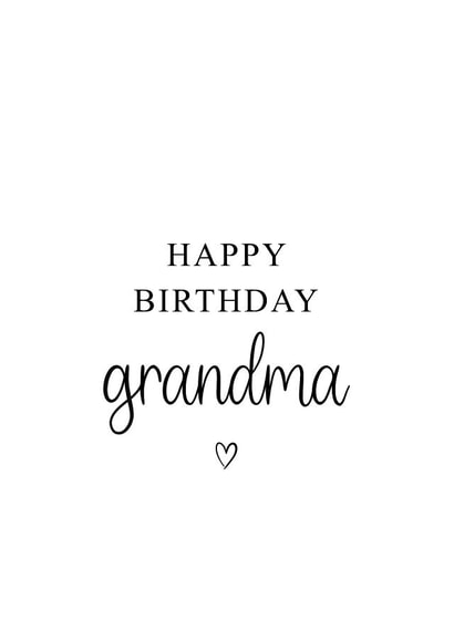 Happy Birthday Grandma Card created by Kalm Lettering