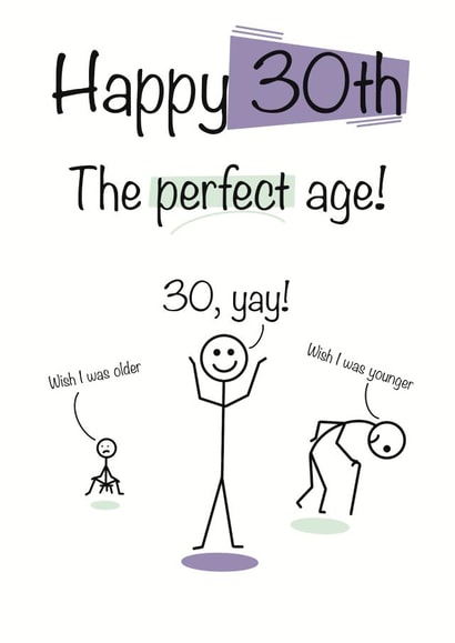 30th Birthday card - the perfect age! created by Shore Designs