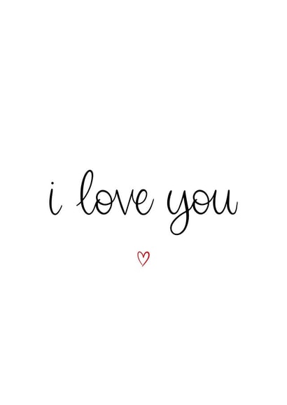 I Love You Card created by Kalm Lettering