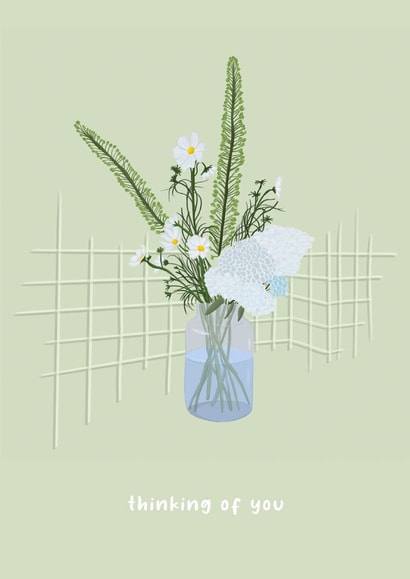 Thinking Of You Card - Flowers Condolences - Sympathy - Get Well Soon created by Isabella Fay