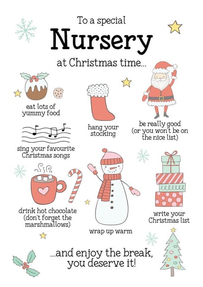 To a special nursery at Christmas time created by L M Designs and Prints