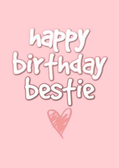 Happy Birthday bestie Card - Friend - Gorgeous - Babe - Birthday Girl created by @EmilySwallow