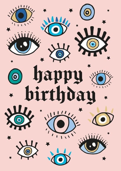 Spiritual Evil Eye Happy Birthday Card created by Talk & Tell