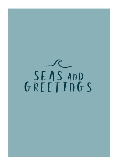 Seas And Greetings Sea Lover Wild Cold Water Swimmer Card created by Lu Cornish