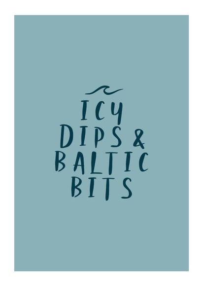 Icy Dips & Baltic Bits Card for Wild Cold Water Sea Swimmer created by Lu Cornish