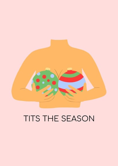 Tits the Season Naughty Christmas Card created by Debora Sofia