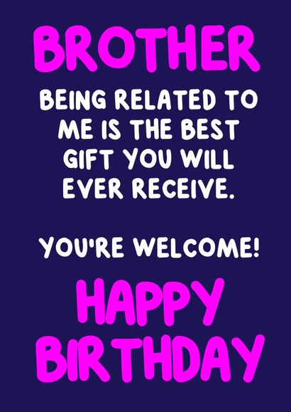 A birthday reminder for your Brother created by @MarcoLooks