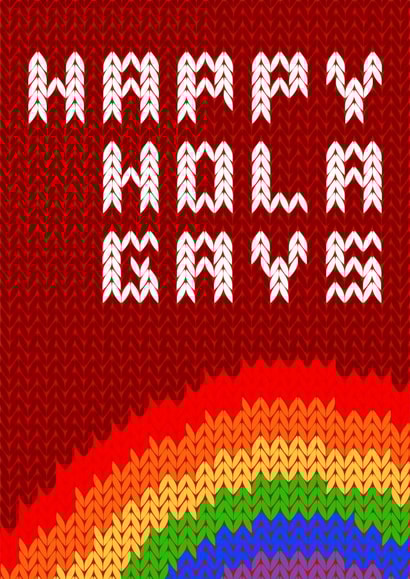 Knitted Hola, Gays! created by Rosewood Design