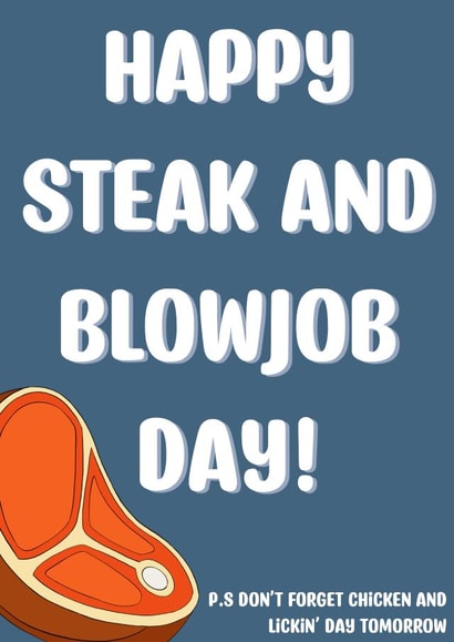 Happy steak and blowjob day created by Digitart