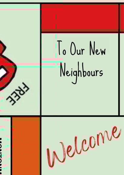Funny Monopoly New Home Card - Neighbours - To Our New Neighbours created by Bustamo Cards
