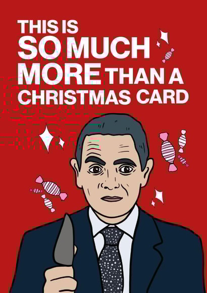 Funny Love Actually Rowan Atkinson Christmas Card created by Kelly Turner