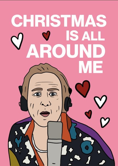 Funny Love Actually Bill Nighy Christmas Card created by Kelly Turner