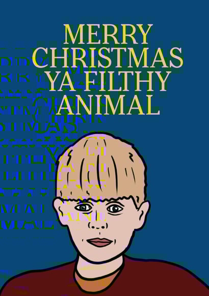 Home Alone Filthy Animal Christmas Card created by Kelly Turner