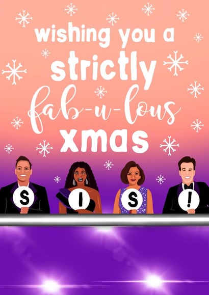 Funny Strictly Come Dancing Christmas a card for Sister created by Running with Scissors