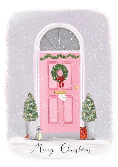 Pink Front Door Christmas Wishes created by Samantha