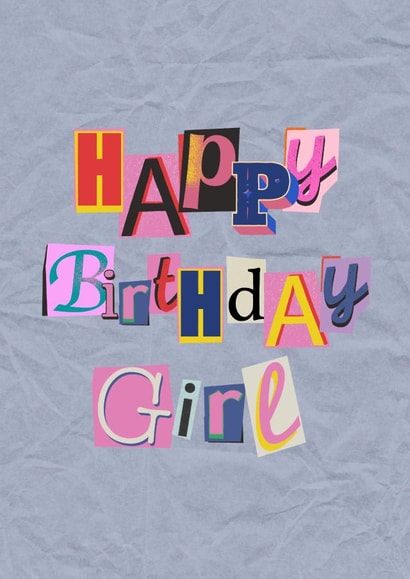 happy birthday girl newspaper design created by charley creative