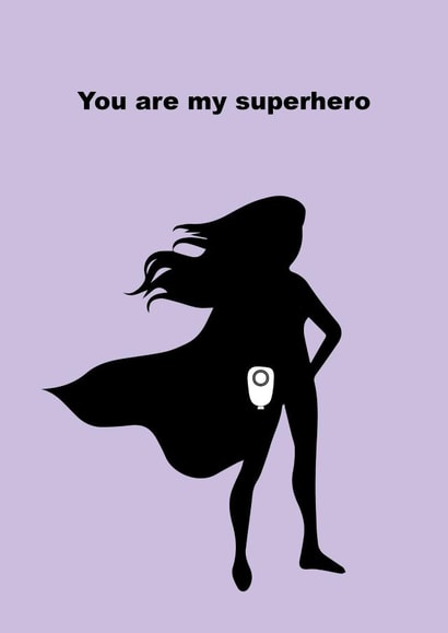 Superhero ostomate card created by ostique