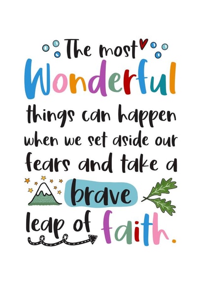 Leap of Faith - Motivational - Going Travelling - New Adventure Card created by And You Can Quote Me