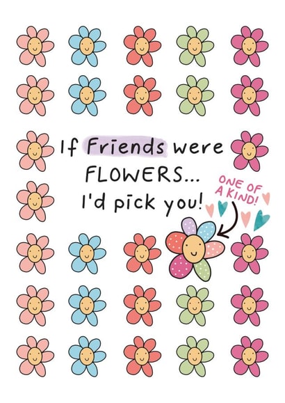 Thank You Friend - Floral Best Friend - If Friends were Flowers created by And You Can Quote Me