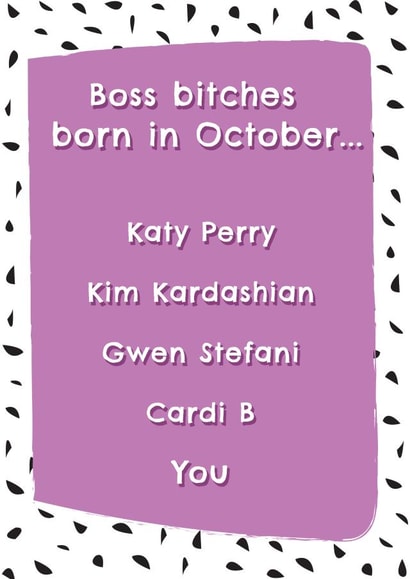 Boss Bitches Born In October created by @Laura Lonsdale Designs