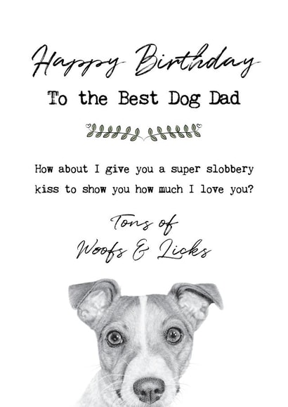 Jack Russell Dog Dad Birthday Card created by Coulson Macleod