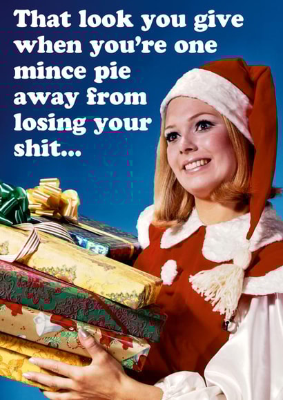 Losing your shit Christmas Card created by Dean Morris Cards
