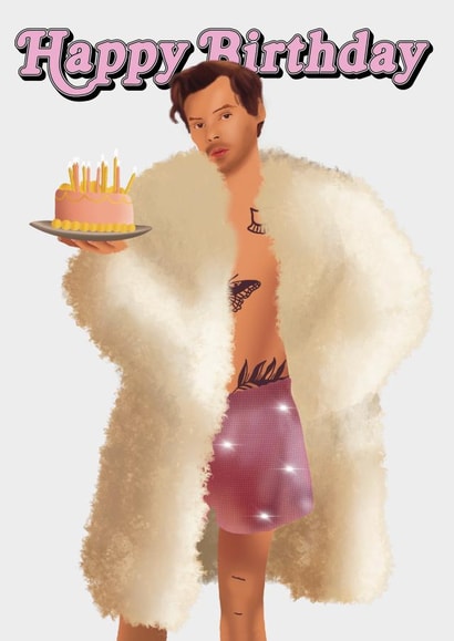 Fun Birthday Card - Harry Styles - Tattoos created by Jemma Rose Design