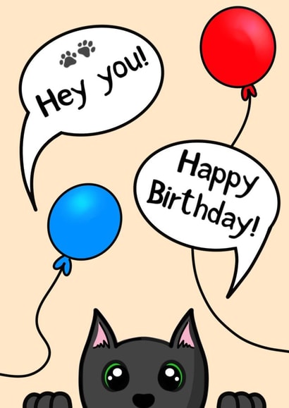 Cute Cat Birthday Card created by Doodle Cards