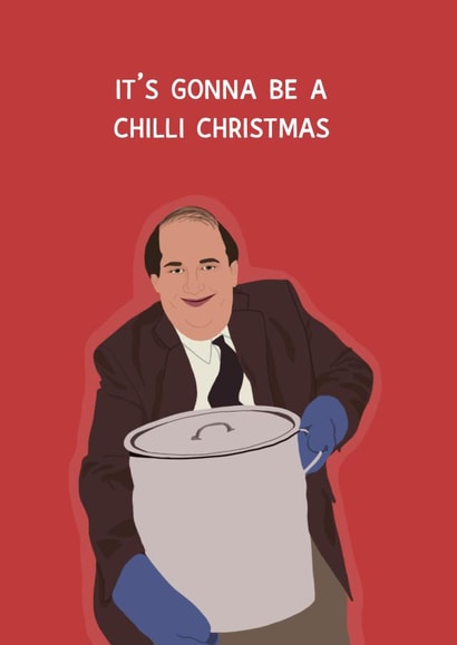 Kevin Malone “The Office” Chilli Spill Christmas Card created by Chloe Dixon