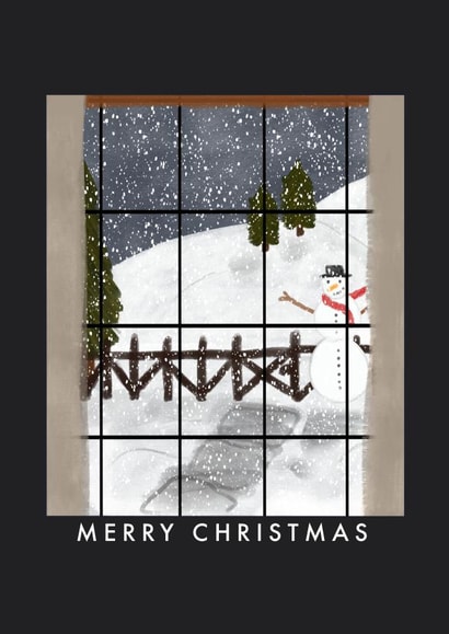Merry Christmas Window View traditional card for friends family grandparents created by Jonny  Vinyl