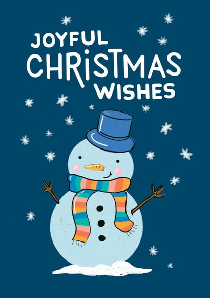 Cute Christmas card for all your snowman-loving family and friends. created by The Happy Colour Shop