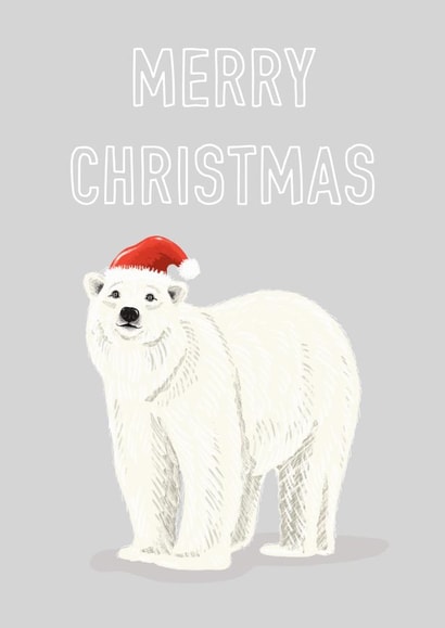 Cute Polar Bear Merry Christmas Card created by Adam Regester
