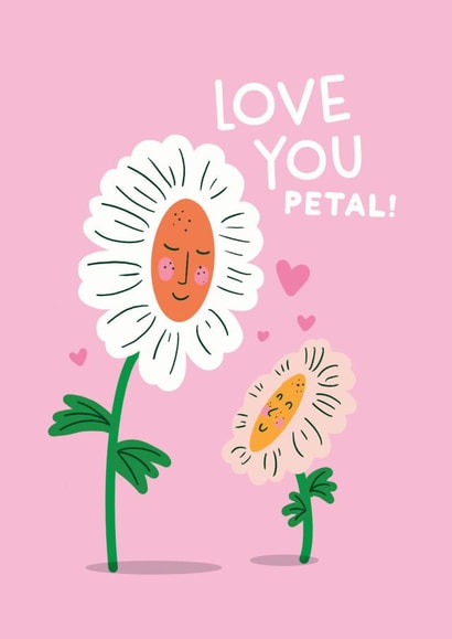 Cute Floral Card for Mothers Day or Daughters Day created by The Happy Colour Shop